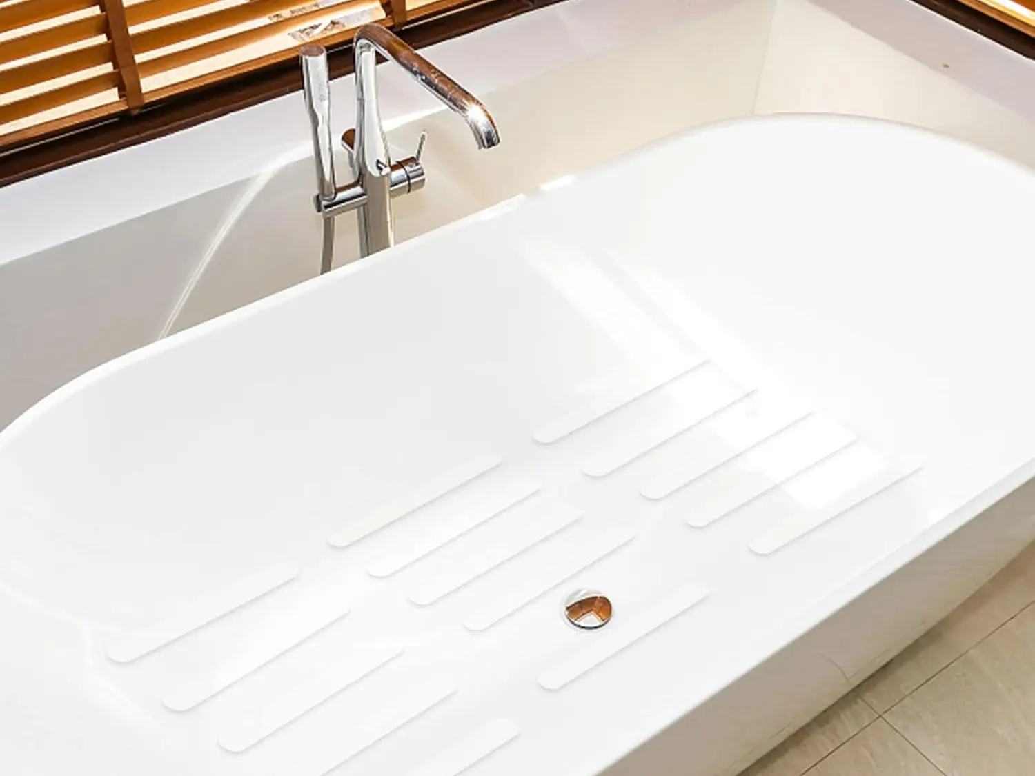 Modern bathroom with anti-slip strips